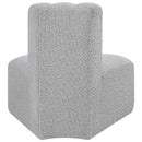 Meridian Arc Grey Boucle Fabric Reverse Corner IMAGE 3