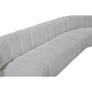 Meridian Arc Grey Boucle Fabric 10 pc Modular Sectional IMAGE 8
