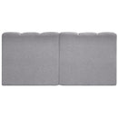 Meridian Arc Grey Boucle Fabric 2 pc Modular Sectional IMAGE 3