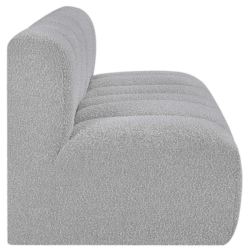 Meridian Arc Grey Boucle Fabric 2 pc Modular Sectional IMAGE 7