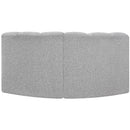 Meridian Arc Grey Boucle Fabric 2 pc Modular Sectional IMAGE 5