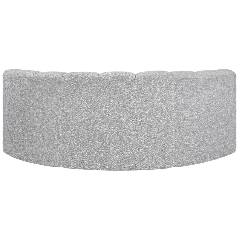 Meridian Arc Grey Boucle Fabric 3 pc Modular Sectional IMAGE 3