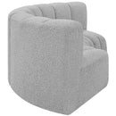 Meridian Arc Grey Boucle Fabric 3 pc Modular Sectional IMAGE 6