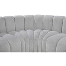 Meridian Arc Grey Boucle Fabric 3 pc Modular Sectional IMAGE 7