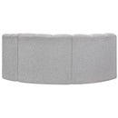Meridian Arc Grey Boucle Fabric 3 pc Modular Sectional IMAGE 3
