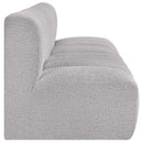 Meridian Arc Grey Boucle Fabric 3 pc Modular Sectional IMAGE 6