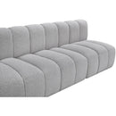 Meridian Arc Grey Boucle Fabric 3 pc Modular Sectional IMAGE 7