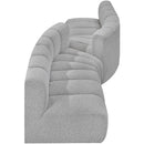 Meridian Arc Grey Boucle Fabric 4 pc Modular Sectional IMAGE 4