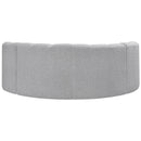Meridian Arc Grey Boucle Fabric 4 pc Modular Sectional IMAGE 3