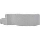 Meridian Arc Grey Boucle Fabric 4 pc Modular Sectional IMAGE 3