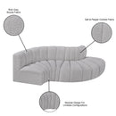 Meridian Arc Grey Boucle Fabric 4 pc Modular Sectional IMAGE 7