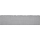 Meridian Arc Grey Boucle Fabric 4 pc Modular Sectional IMAGE 3