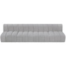 Meridian Arc Grey Boucle Fabric 4 pc Modular Sectional IMAGE 5