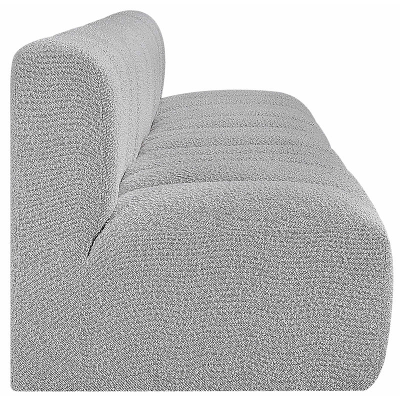 Meridian Arc Grey Boucle Fabric 4 pc Modular Sectional IMAGE 6