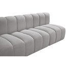 Meridian Arc Grey Boucle Fabric 4 pc Modular Sectional IMAGE 7
