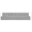 Meridian Arc Grey Boucle Fabric 4 pc Modular Sectional IMAGE 8