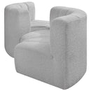 Meridian Arc Grey Boucle Fabric 4 pc Modular Sectional IMAGE 5