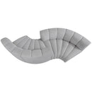 Meridian Arc Grey Boucle Fabric 4 pc Modular Sectional IMAGE 6