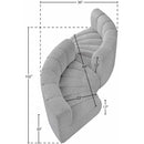 Meridian Arc Grey Boucle Fabric 4 pc Modular Sectional IMAGE 8