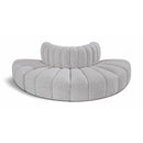 Meridian Arc Grey Boucle Fabric 4 pc Modular Sectional IMAGE 1