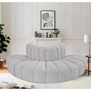 Meridian Arc Grey Boucle Fabric 4 pc Modular Sectional IMAGE 2