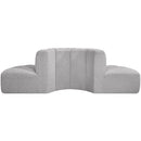 Meridian Arc Grey Boucle Fabric 4 pc Modular Sectional IMAGE 3