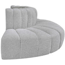 Meridian Arc Grey Boucle Fabric 4 pc Modular Sectional IMAGE 6