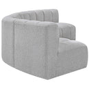 Meridian Arc Grey Boucle Fabric 5 pc Modular Sectional IMAGE 6