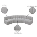 Meridian Arc Grey Boucle Fabric 5 pc Modular Sectional IMAGE 9