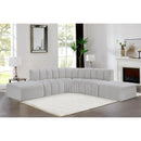 Meridian Arc Grey Boucle Fabric 6 pc Modular Sectional IMAGE 2
