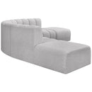 Meridian Arc Grey Boucle Fabric 6 pc Modular Sectional IMAGE 5