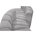 Meridian Arc Grey Boucle Fabric 6 pc Modular Sectional IMAGE 4