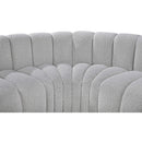 Meridian Arc Grey Boucle Fabric 7 pc Modular Sectional IMAGE 8