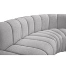 Meridian Arc Grey Boucle Fabric 7 pc Modular Sectional IMAGE 8