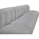 Meridian Arc Grey Boucle Fabric 7 pc Modular Sectional IMAGE 9