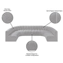 Meridian Arc Grey Boucle Fabric 8 pc Modular Sectional IMAGE 11