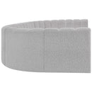 Meridian Arc Grey Boucle Fabric 8 pc Modular Sectional IMAGE 6