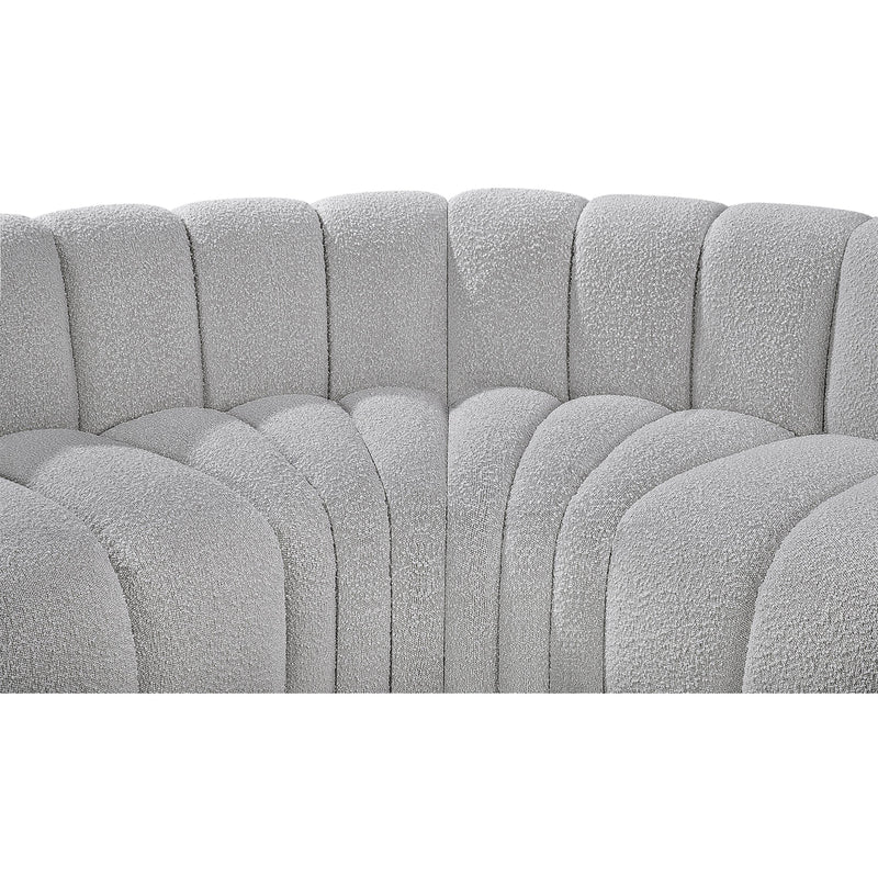 Meridian Arc Grey Boucle Fabric 8 pc Modular Sectional IMAGE 8