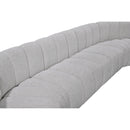 Meridian Arc Grey Boucle Fabric 8 pc Modular Sectional IMAGE 9