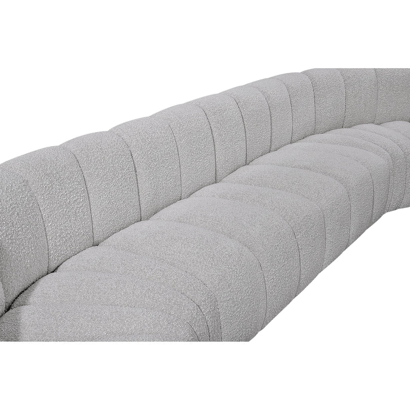 Meridian Arc Grey Boucle Fabric 8 pc Modular Sectional IMAGE 9