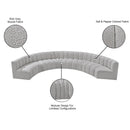 Meridian Arc Grey Boucle Fabric 8 pc Modular Sectional IMAGE 10