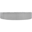 Meridian Arc Grey Boucle Fabric 8 pc Modular Sectional IMAGE 3