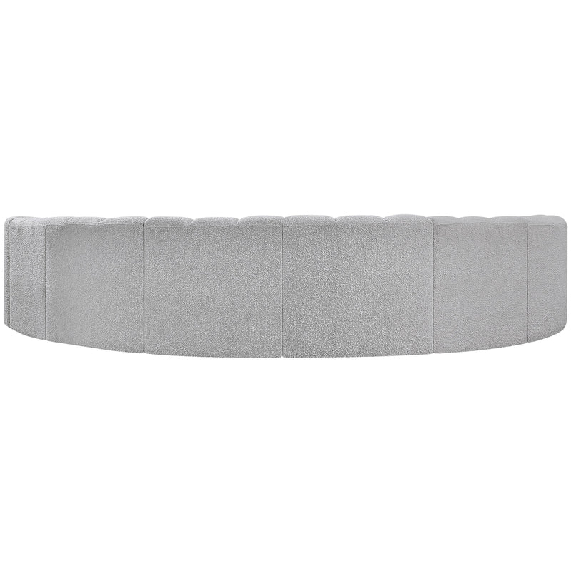 Meridian Arc Grey Boucle Fabric 8 pc Modular Sectional IMAGE 3