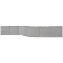 Meridian Arc Grey Boucle Fabric 8 pc Modular Sectional IMAGE 3