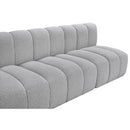 Meridian Arc Grey Boucle Fabric 8 pc Modular Sectional IMAGE 8