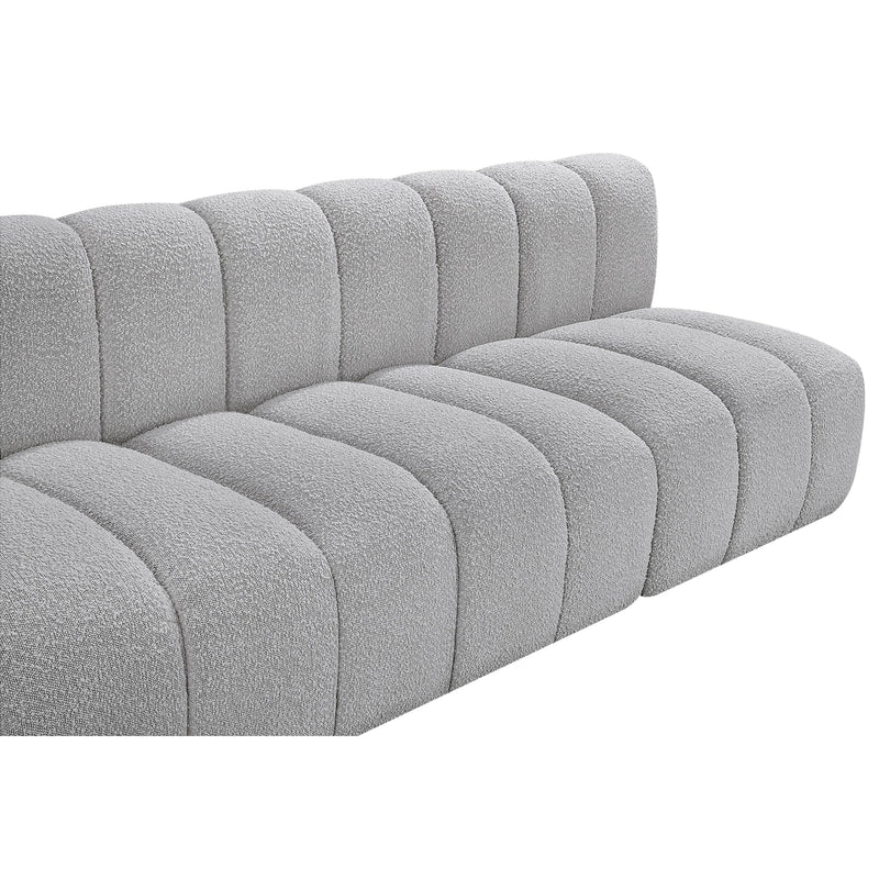 Meridian Arc Grey Boucle Fabric 8 pc Modular Sectional IMAGE 8