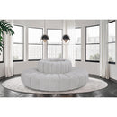 Meridian Arc Grey Boucle Fabric 8 pc Modular Sectional IMAGE 2