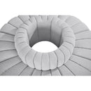 Meridian Arc Grey Boucle Fabric 8 pc Modular Sectional IMAGE 5