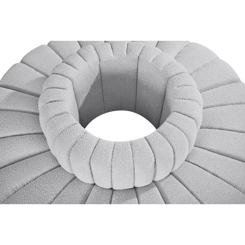 Meridian Arc Grey Boucle Fabric 8 pc Modular Sectional IMAGE 5