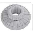 Meridian Arc Grey Boucle Fabric 8 pc Modular Sectional IMAGE 6